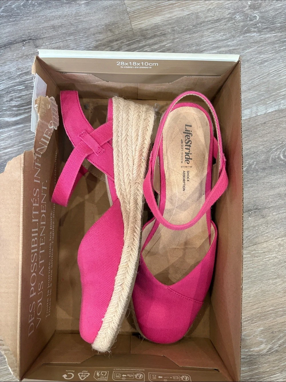 LIFE STRIDE PILAR FRENCH PINK SZ 7 wedge